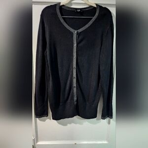 Womens Black Chic by Jacob Cardigan XL